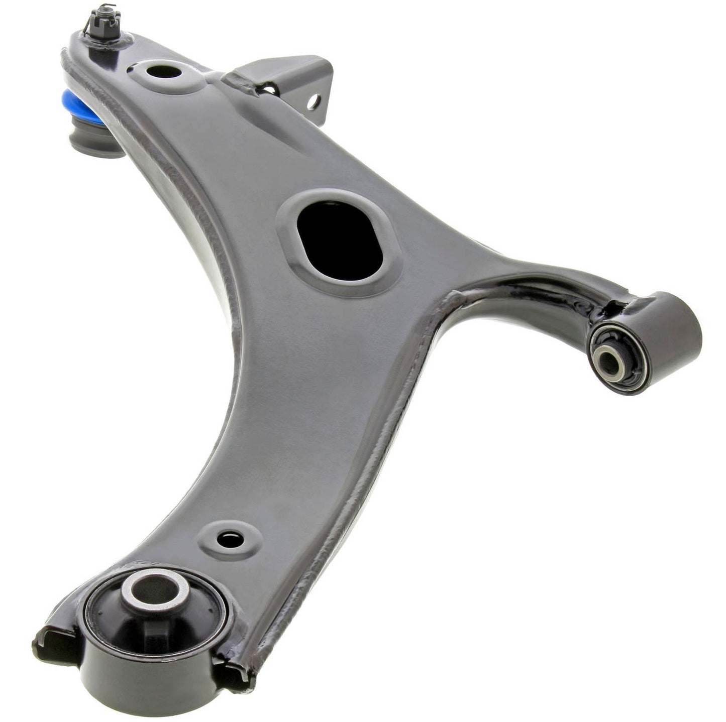 Angle View of Front Right Suspension Control Arm and Ball Joint Assembly MEVOTECH CMS801052