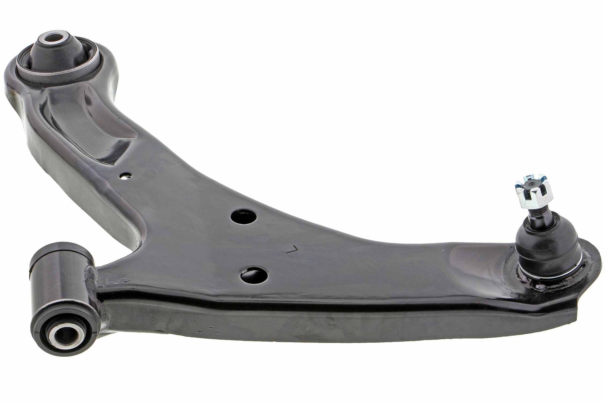 Side View of Front Left Suspension Control Arm and Ball Joint Assembly MEVOTECH CMS80113