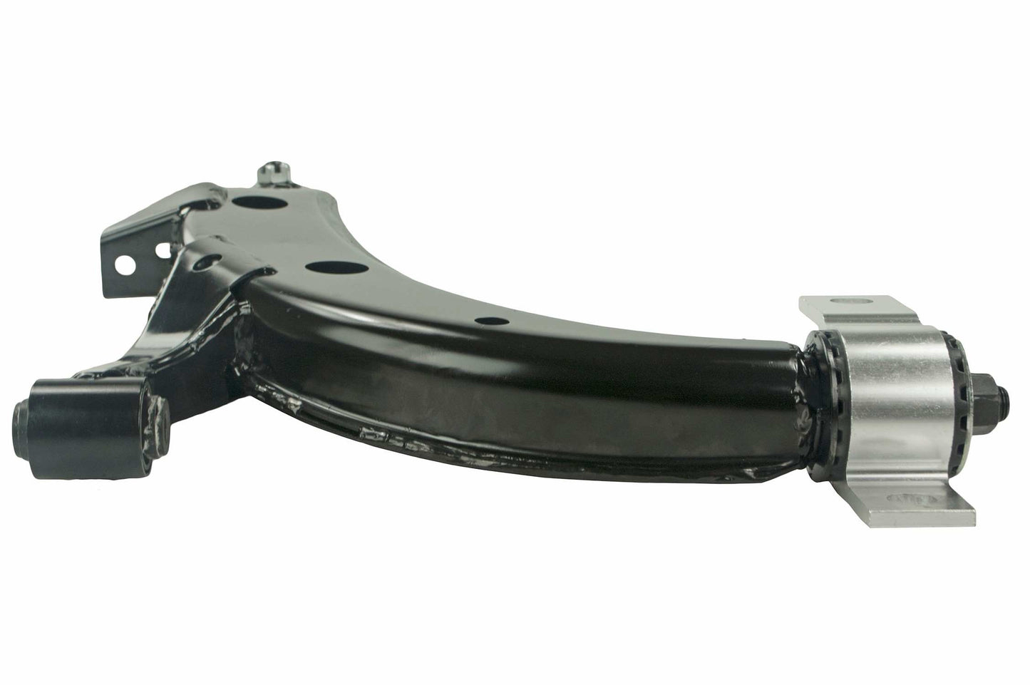 Angle View of Front Left Suspension Control Arm and Ball Joint Assembly MEVOTECH CMS801142