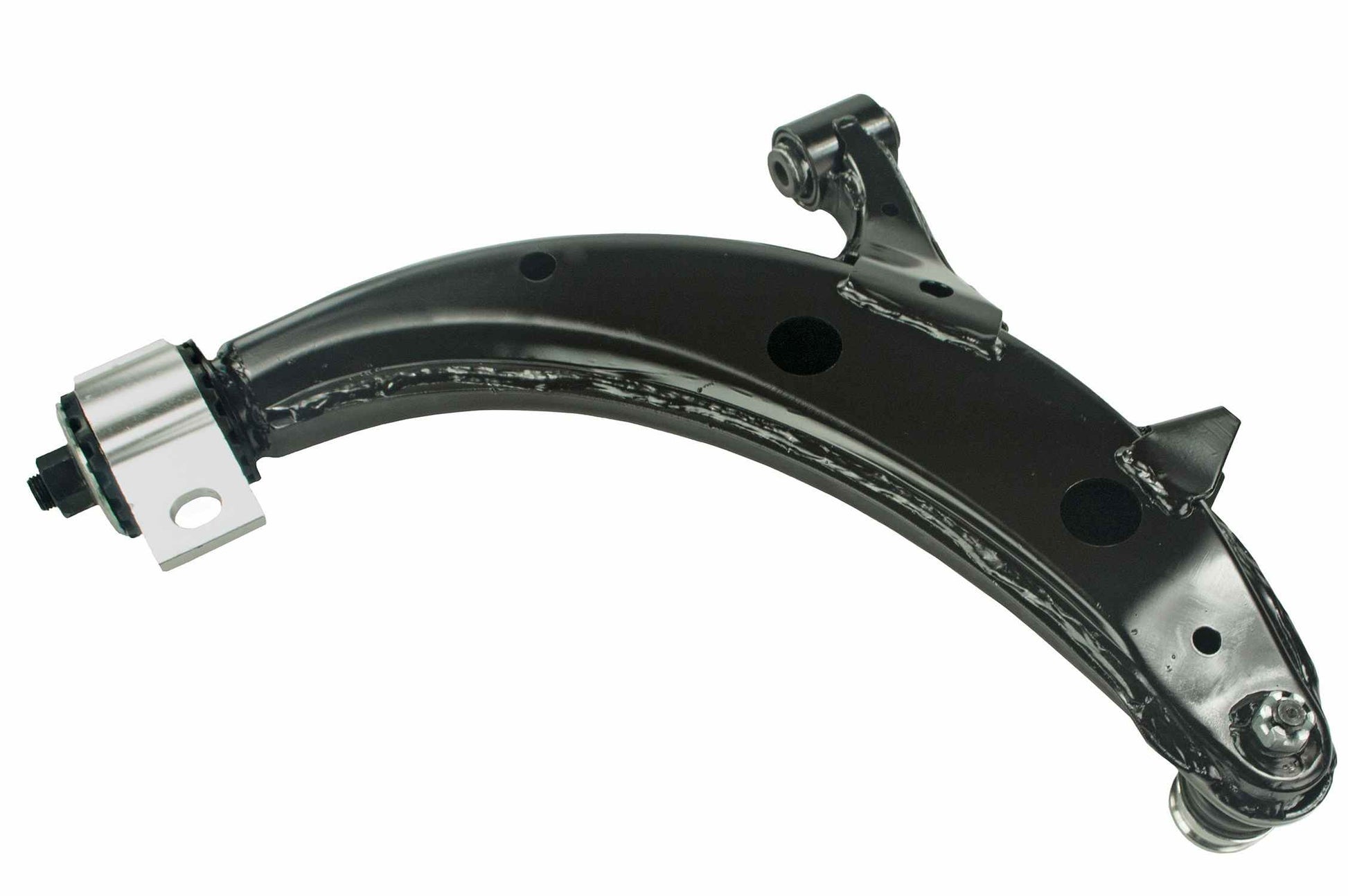 Front View of Front Left Suspension Control Arm and Ball Joint Assembly MEVOTECH CMS801142