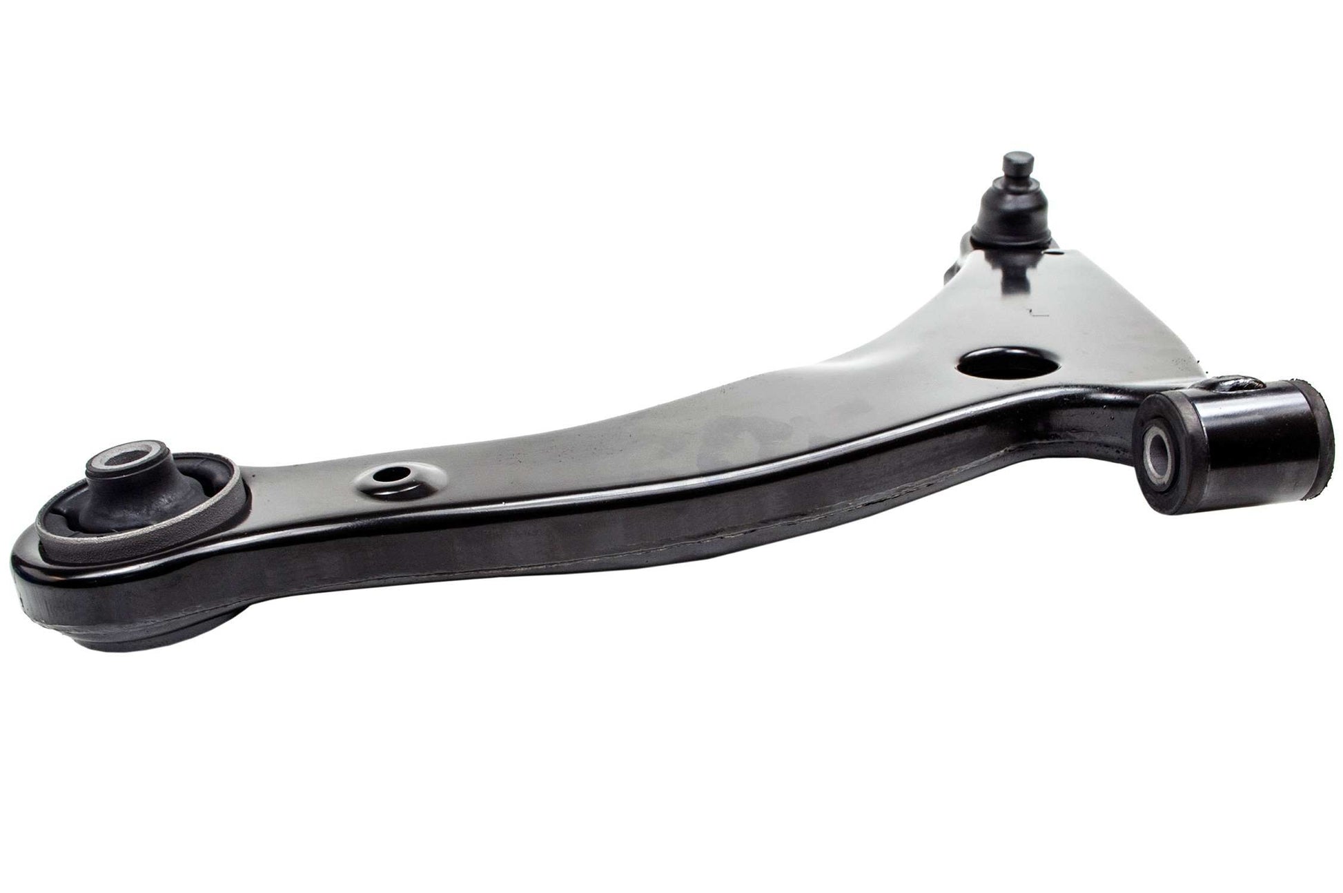 Angle View of Front Left Suspension Control Arm and Ball Joint Assembly MEVOTECH CMS801154