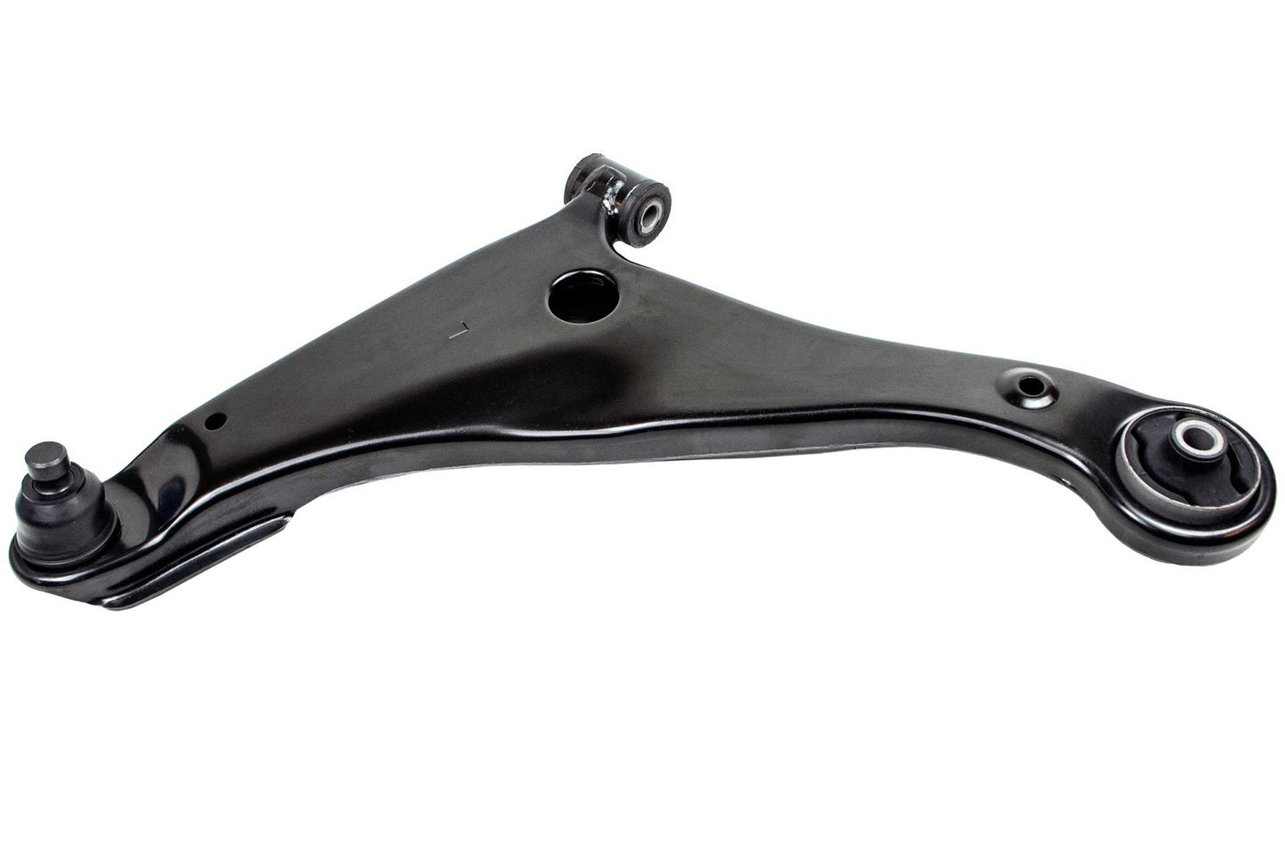 Front View of Front Left Suspension Control Arm and Ball Joint Assembly MEVOTECH CMS801154