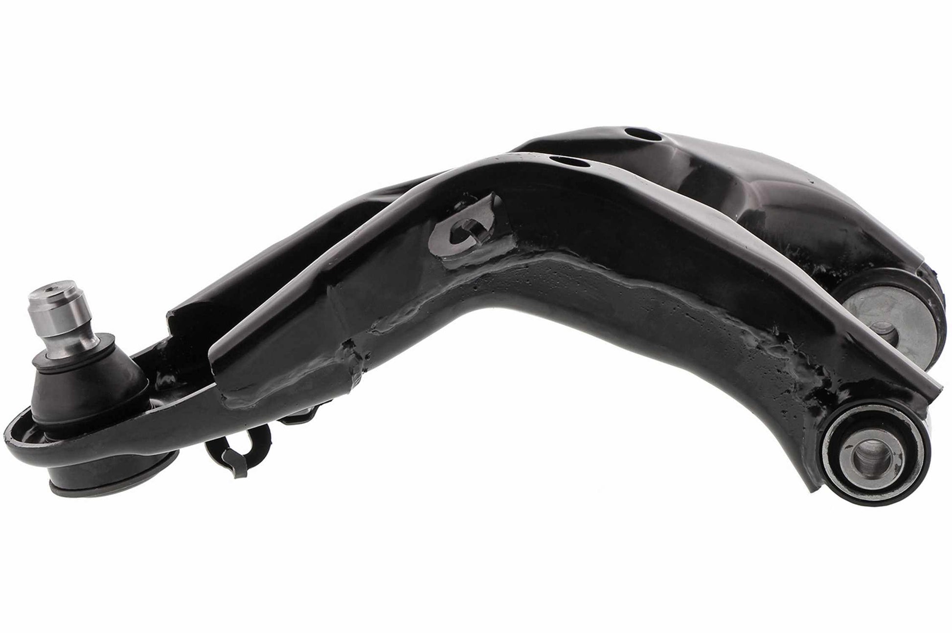 Side View of Rear Upper Left Suspension Control Arm and Ball Joint Assembly MEVOTECH CMS801177