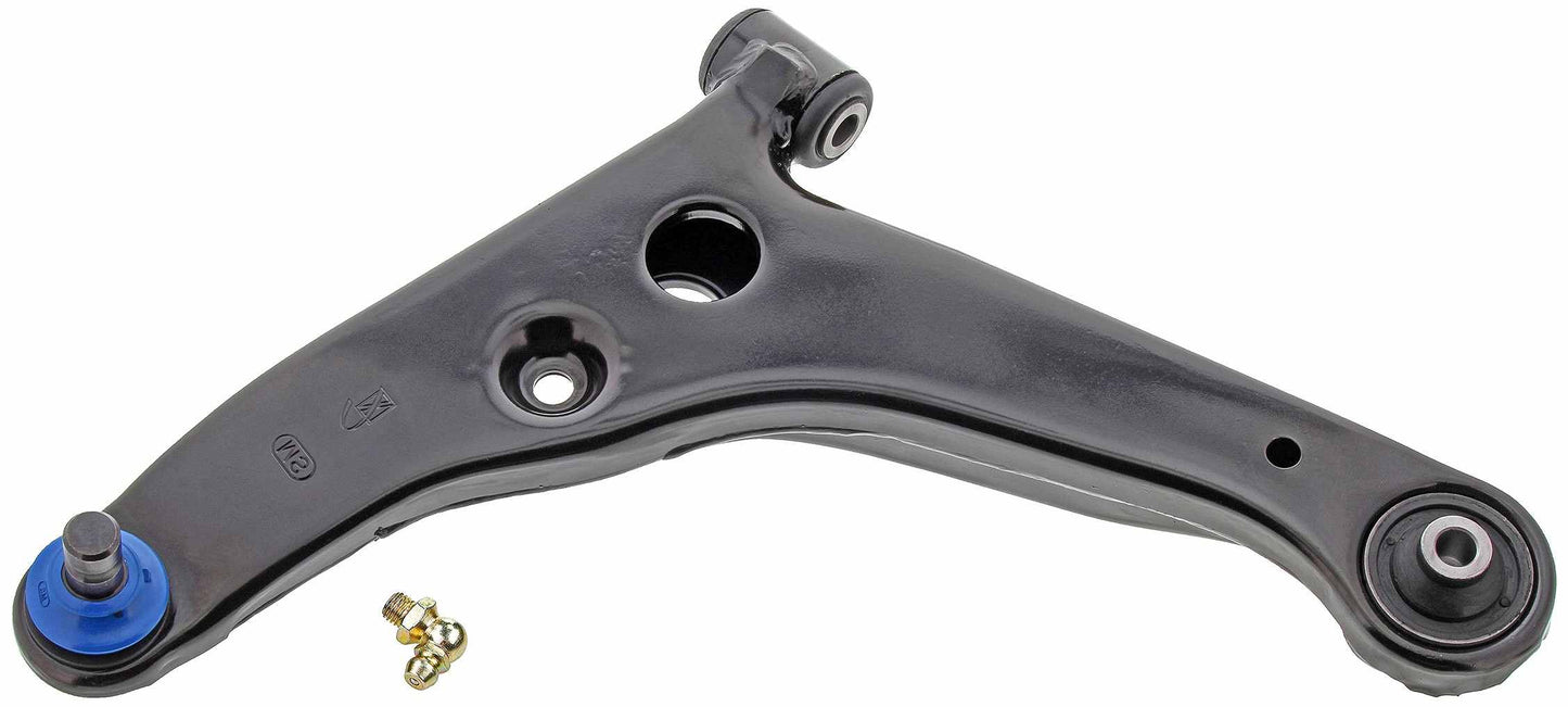 Front View of Front Left Suspension Control Arm and Ball Joint Assembly MEVOTECH CMS80121