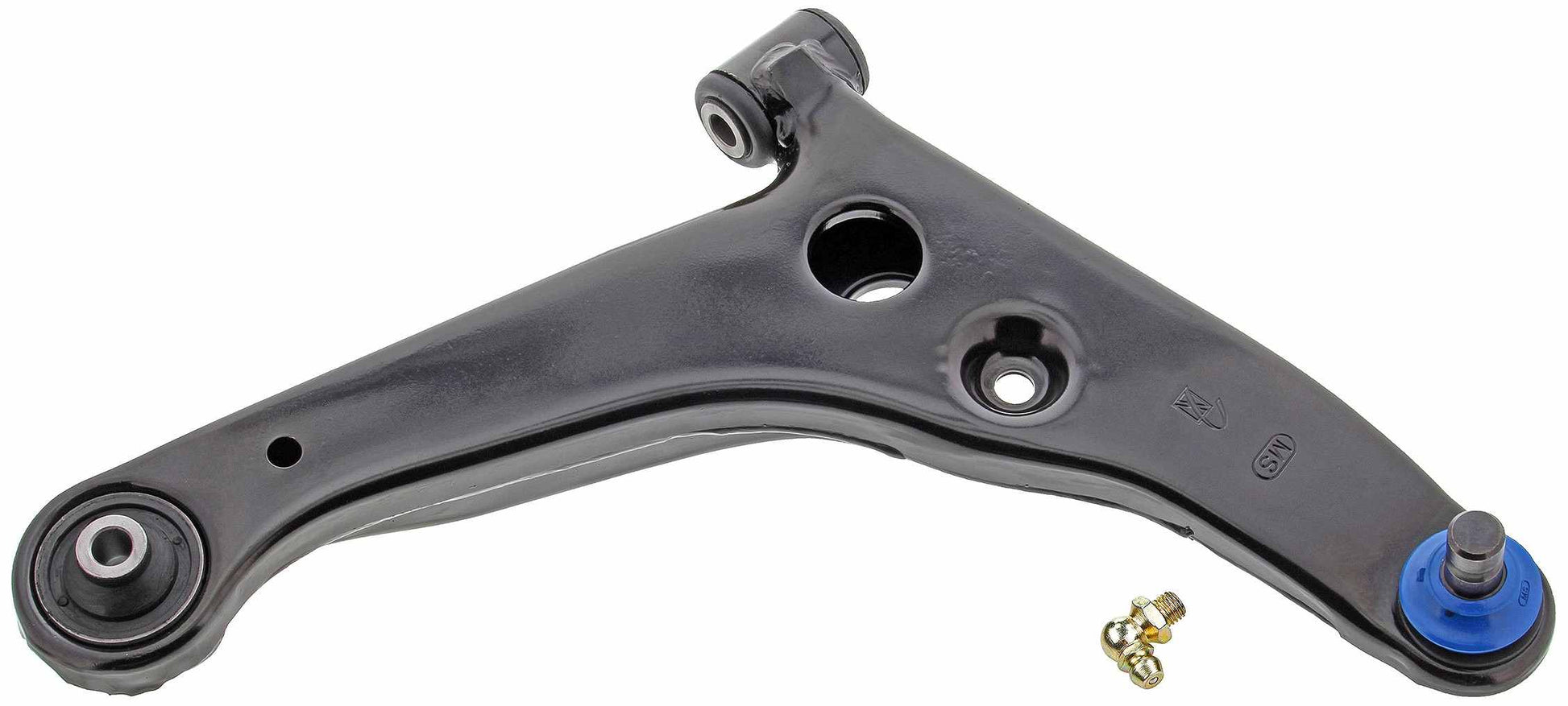 Front View of Front Right Suspension Control Arm and Ball Joint Assembly MEVOTECH CMS80122