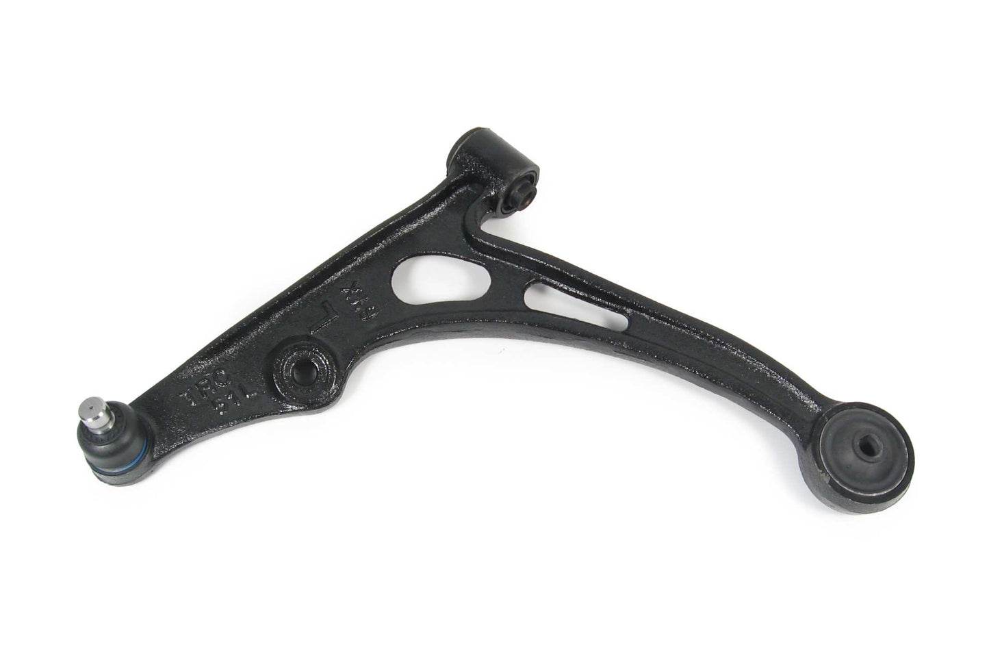 Front View of Front Left Suspension Control Arm and Ball Joint Assembly MEVOTECH CMS80132