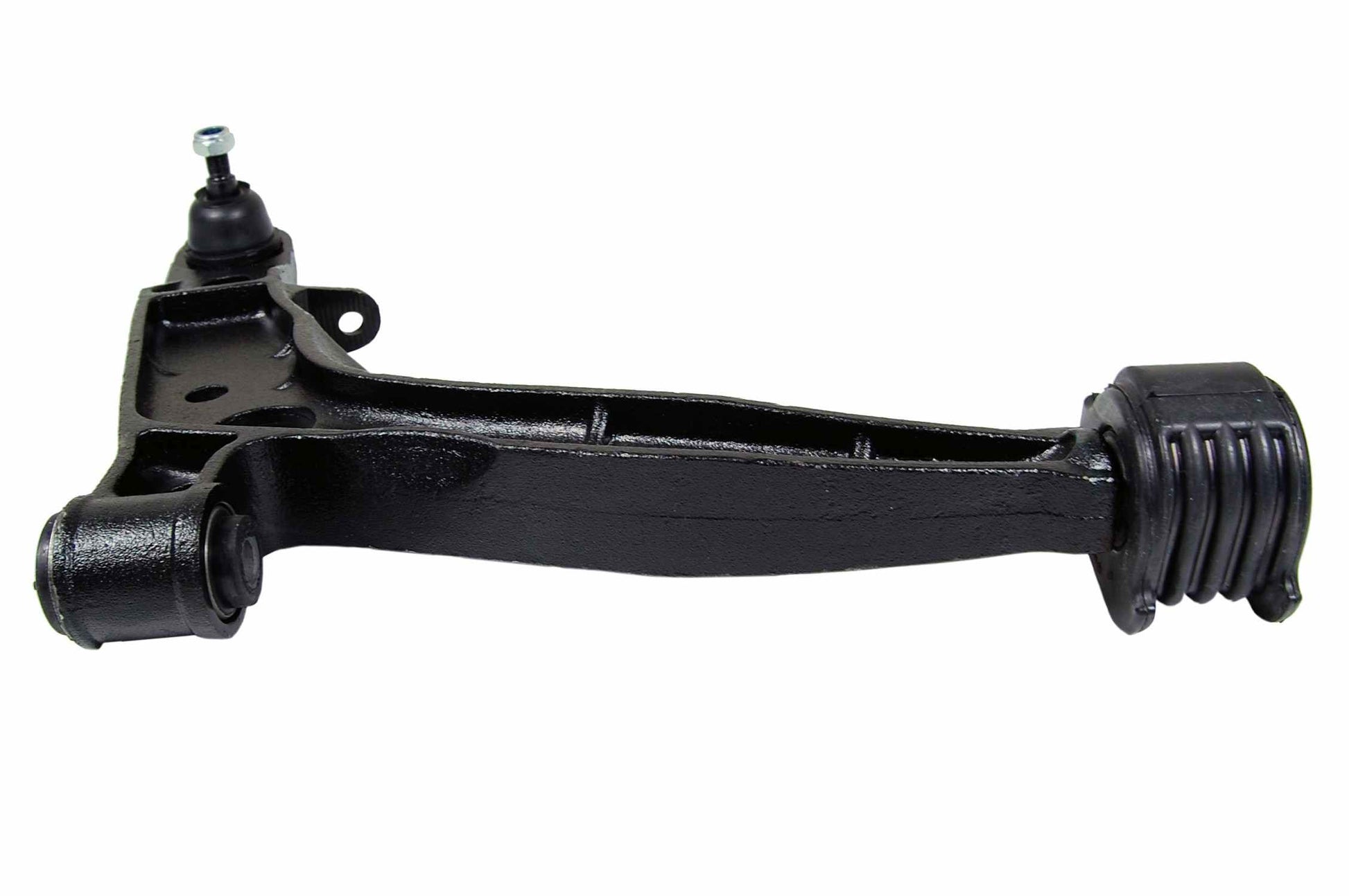 Angle View of Front Right Suspension Control Arm and Ball Joint Assembly MEVOTECH CMS80141