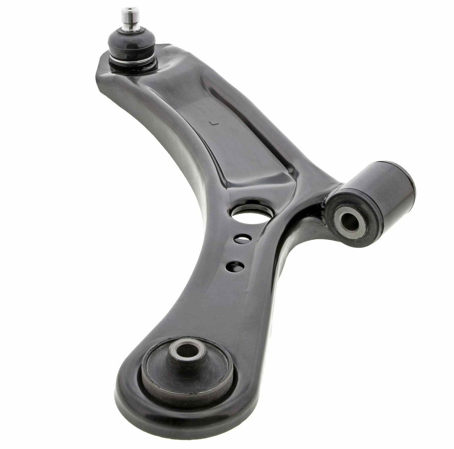 Angle View of Front Left Suspension Control Arm and Ball Joint Assembly MEVOTECH CMS80153