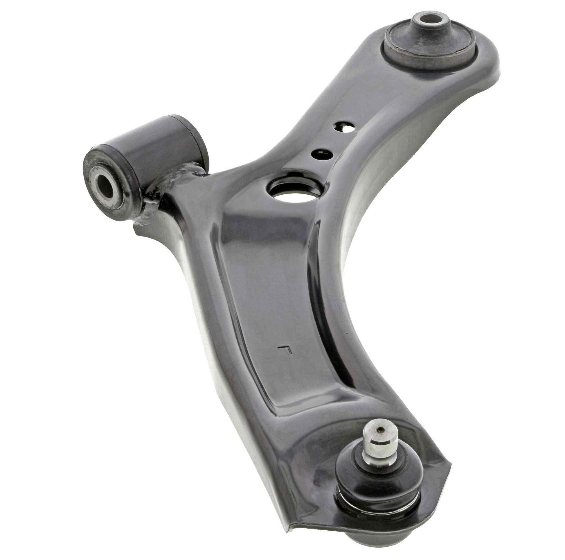 Front View of Front Left Suspension Control Arm and Ball Joint Assembly MEVOTECH CMS80153