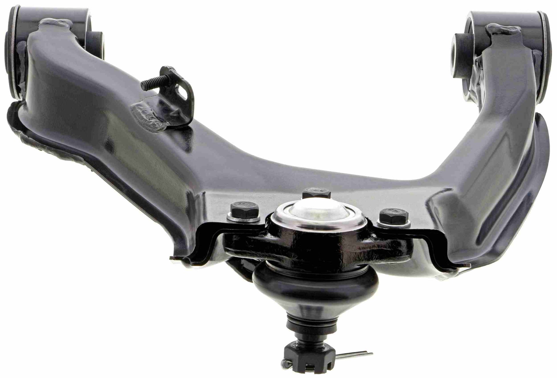 Bottom View of Front Upper Left Suspension Control Arm and Ball Joint Assembly MEVOTECH CMS80155