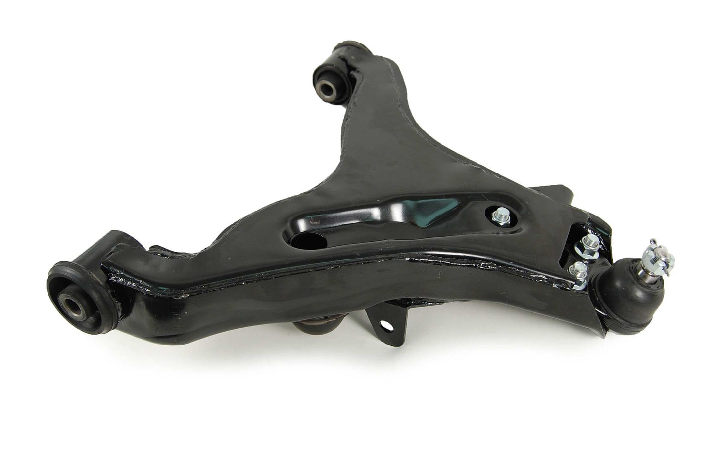 Front View of Front Left Suspension Control Arm and Ball Joint Assembly MEVOTECH CMS80157