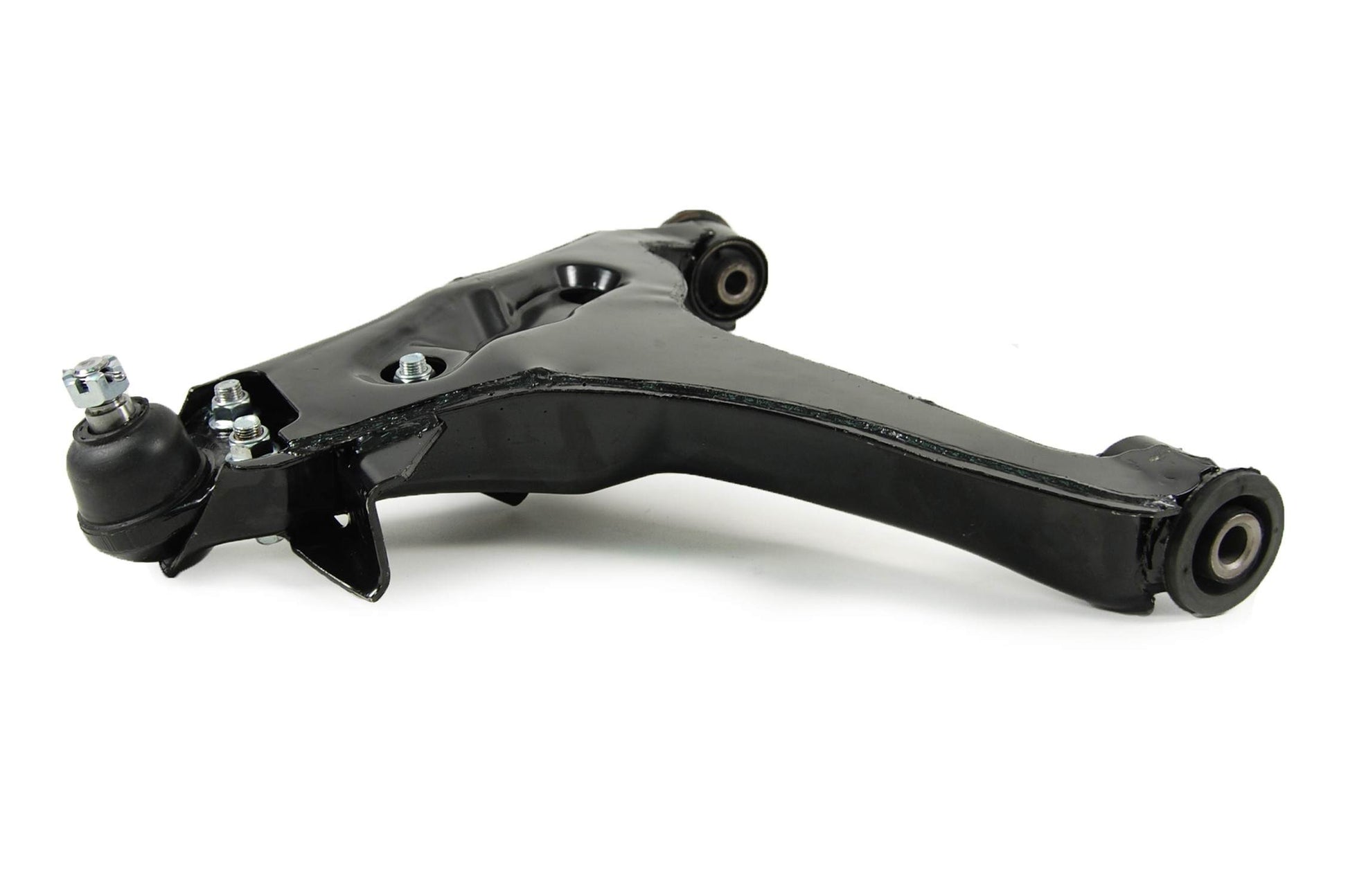 Side View of Front Left Suspension Control Arm and Ball Joint Assembly MEVOTECH CMS80157