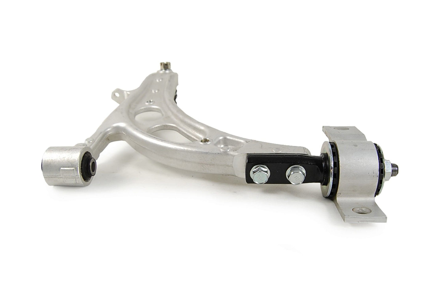 Angle View of Front Left Suspension Control Arm and Ball Joint Assembly MEVOTECH CMS80166