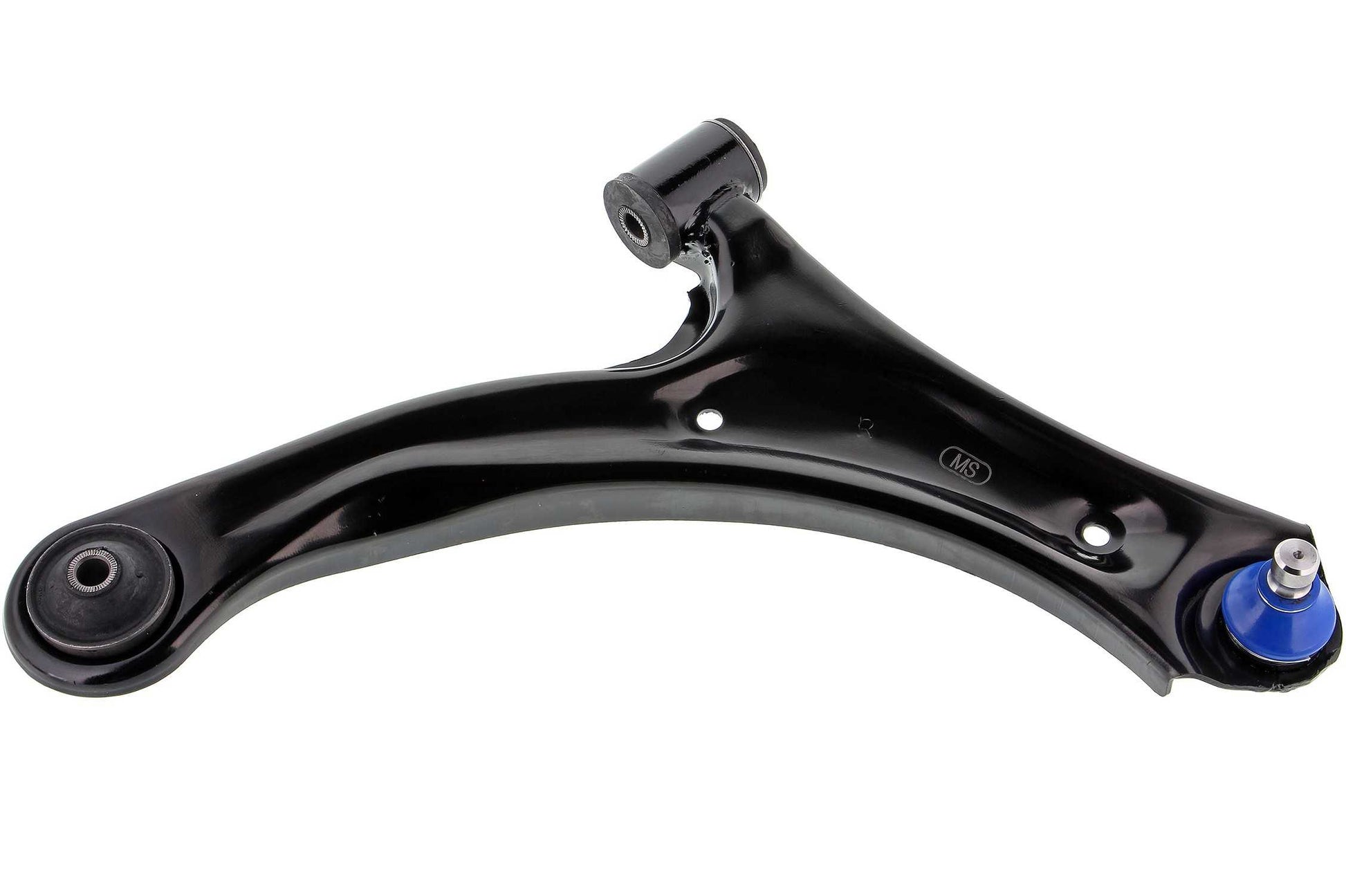 Front View of Front Right Suspension Control Arm and Ball Joint Assembly MEVOTECH CMS80173