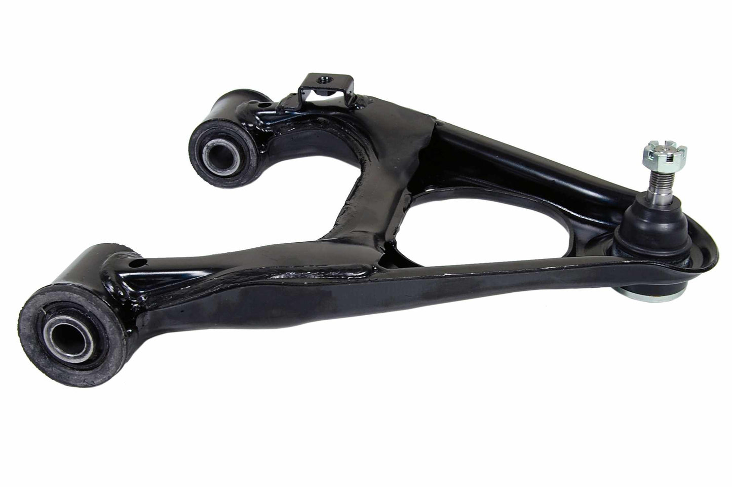 Side View of Front Upper Left Suspension Control Arm and Ball Joint Assembly MEVOTECH CMS80174