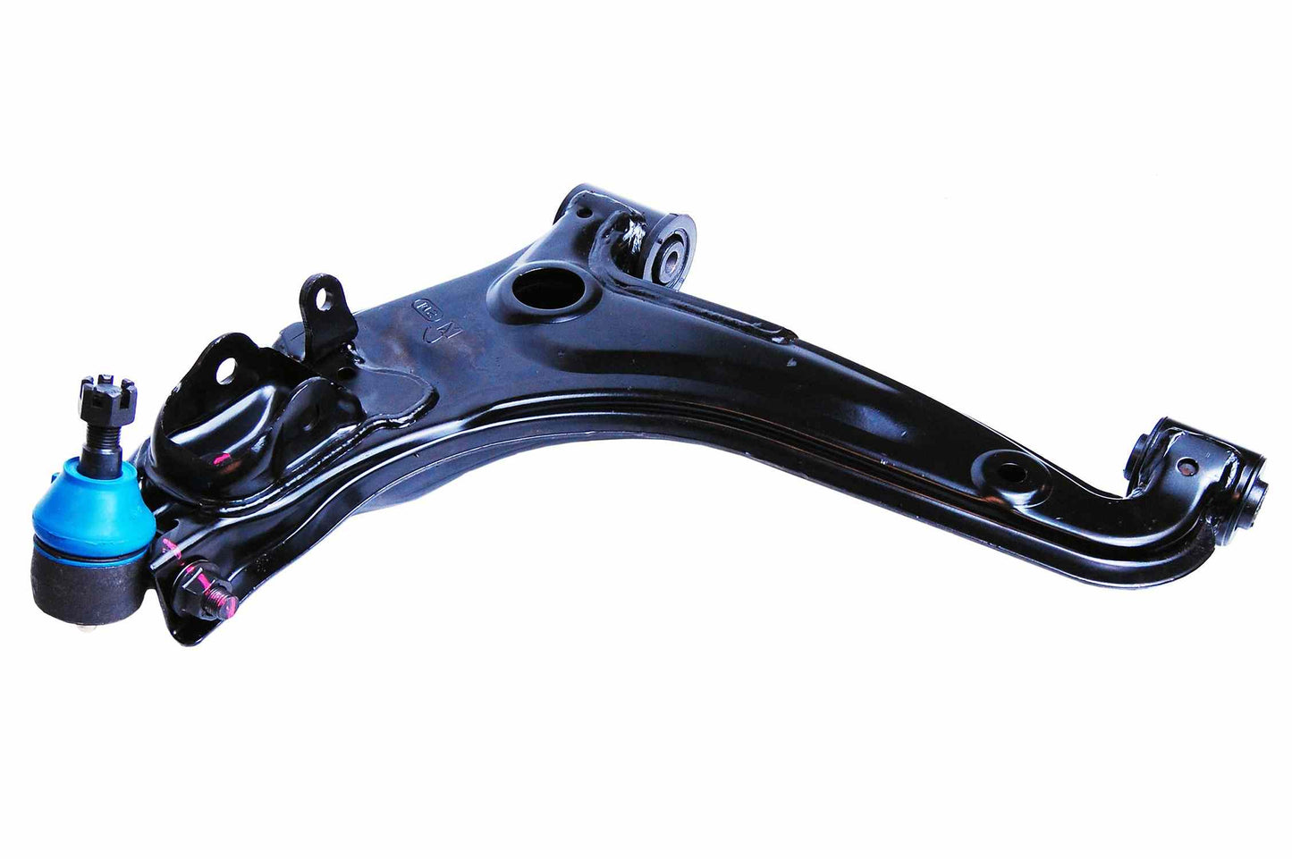 Front View of Front Left Suspension Control Arm and Ball Joint Assembly MEVOTECH CMS80176