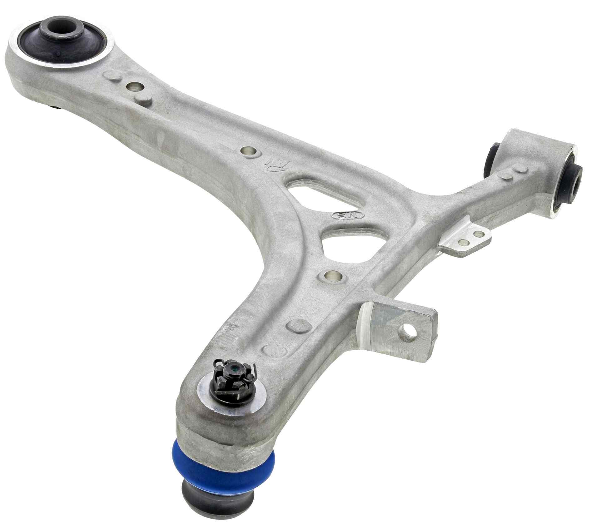 Front View of Front Left Suspension Control Arm and Ball Joint Assembly MEVOTECH CMS80182