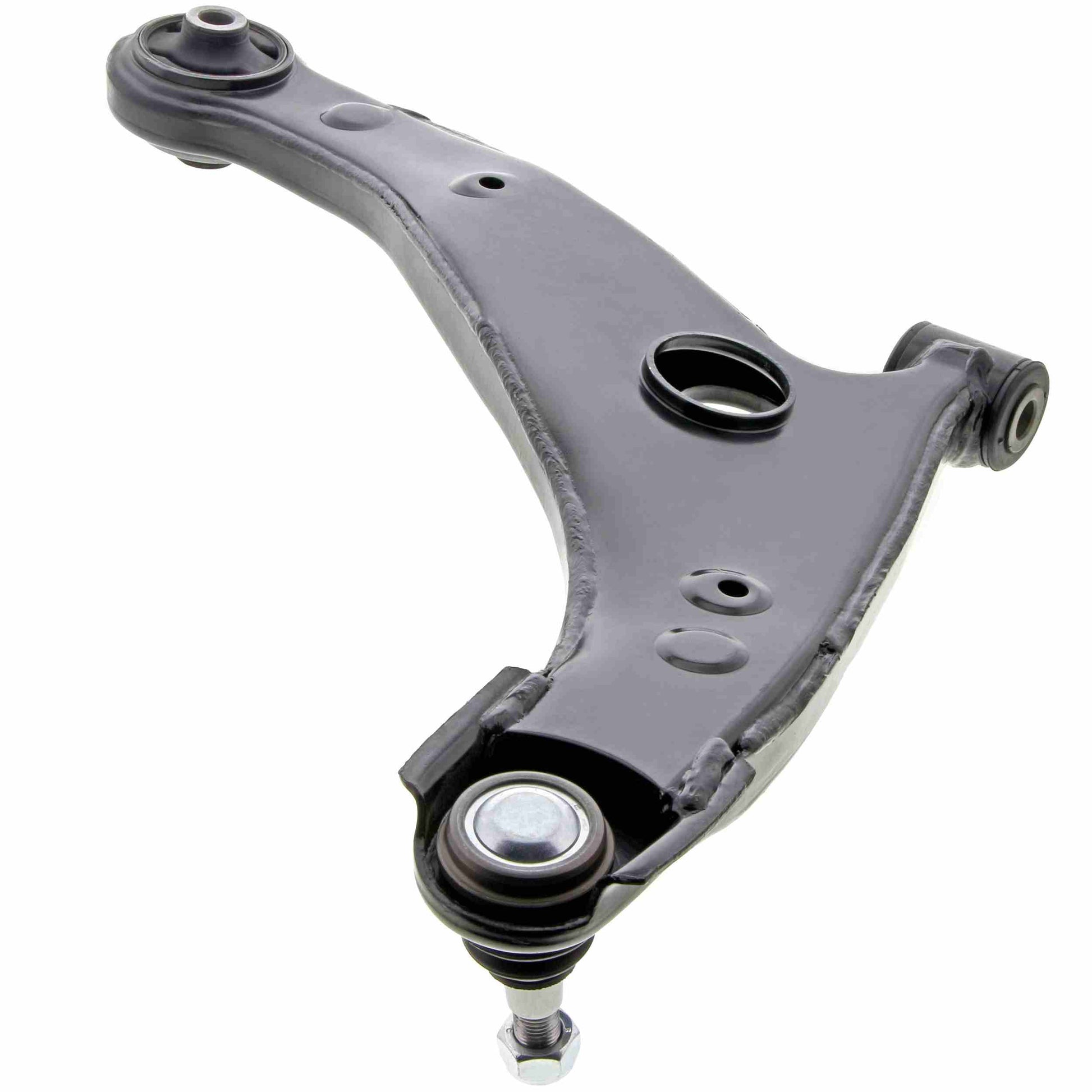 Back View of Front Left Suspension Control Arm and Ball Joint Assembly MEVOTECH CMS80195