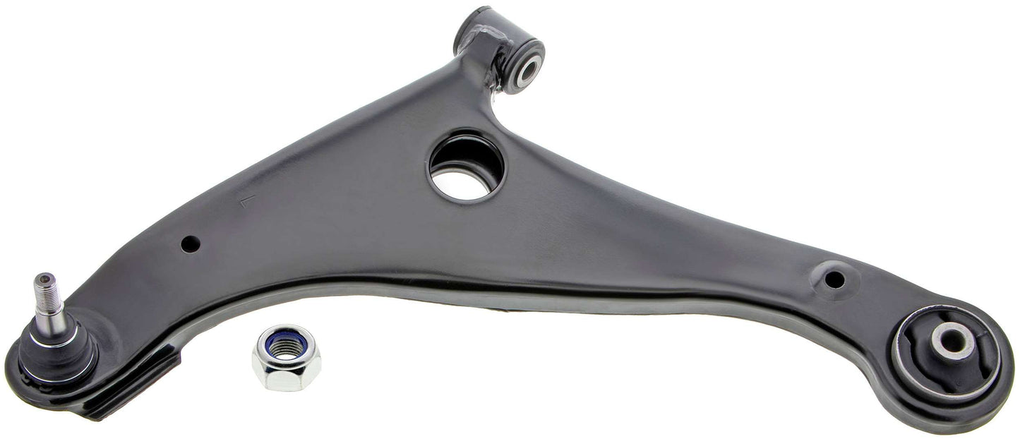 Front View of Front Left Suspension Control Arm and Ball Joint Assembly MEVOTECH CMS80195