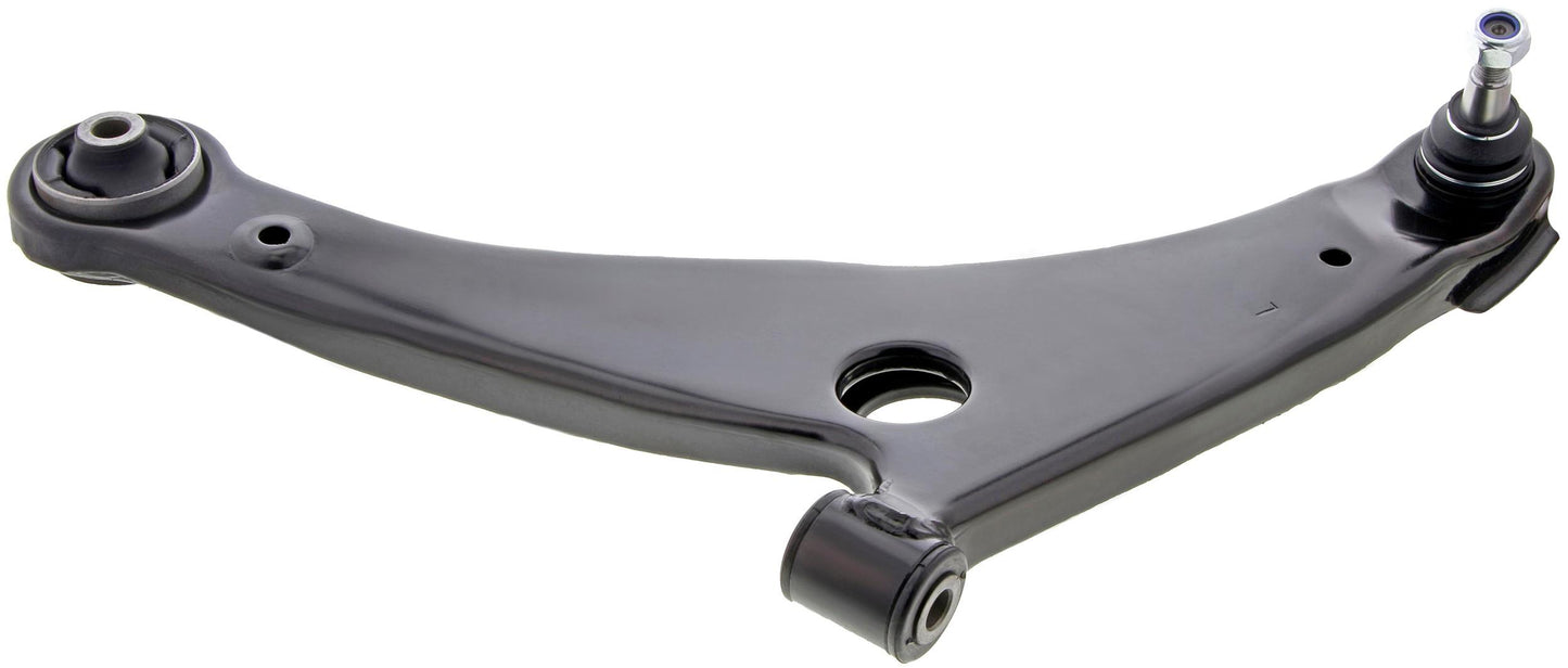 Side View of Front Left Suspension Control Arm and Ball Joint Assembly MEVOTECH CMS80195