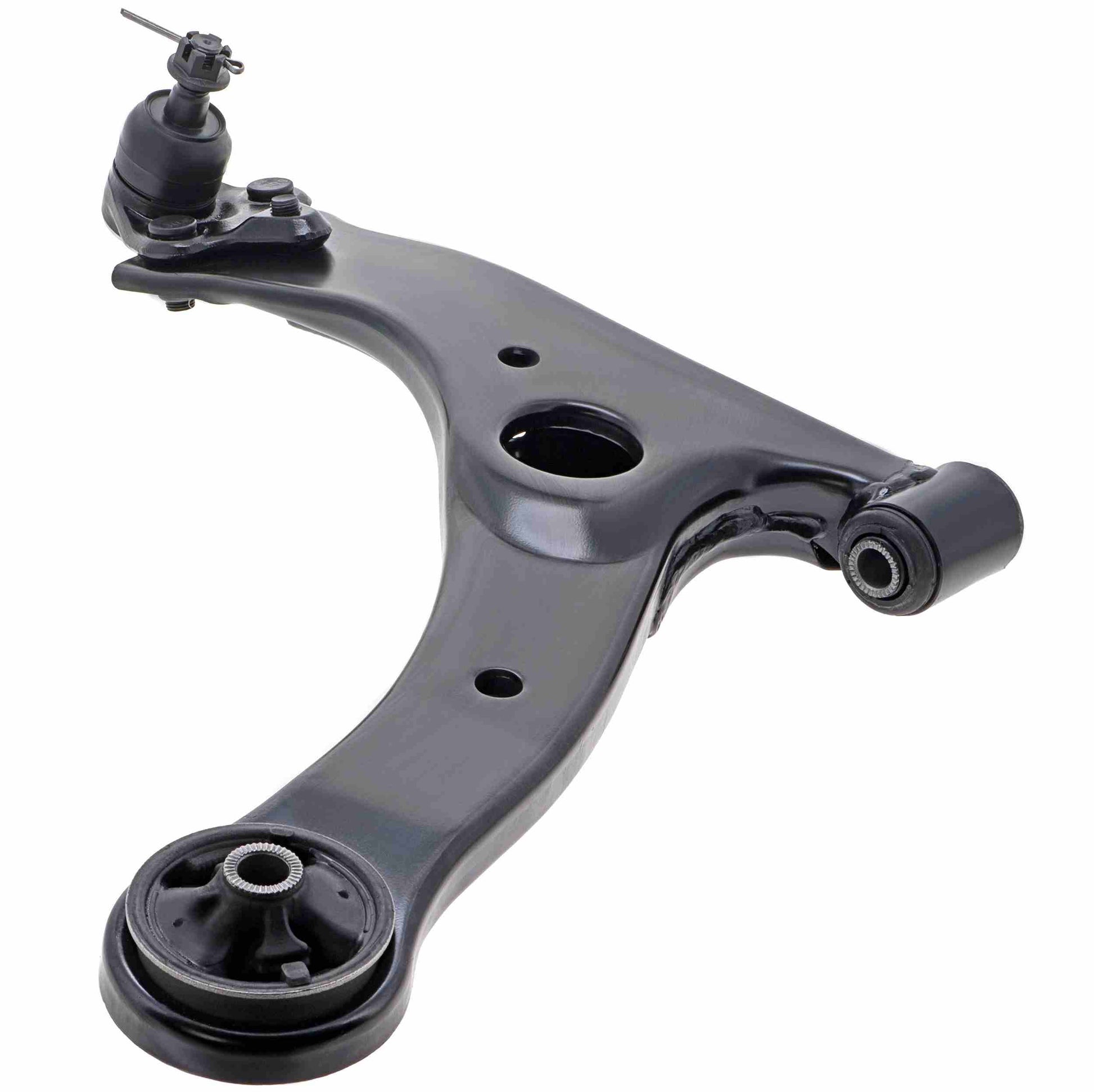 Angle View of Front Left Suspension Control Arm and Ball Joint Assembly MEVOTECH CMS861000