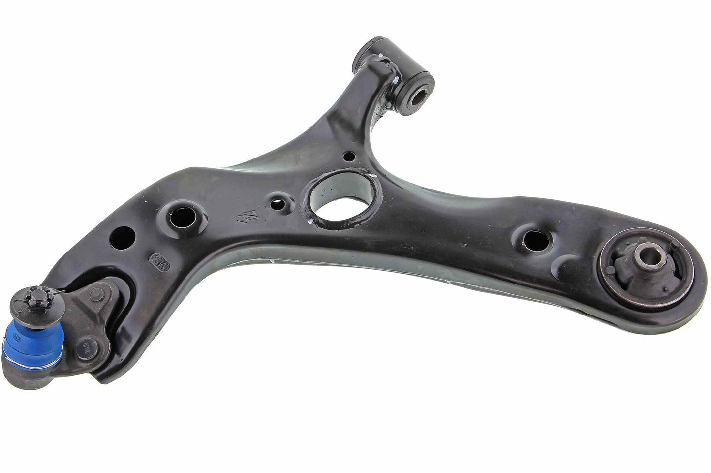 Front View of Front Left Suspension Control Arm and Ball Joint Assembly MEVOTECH CMS861030