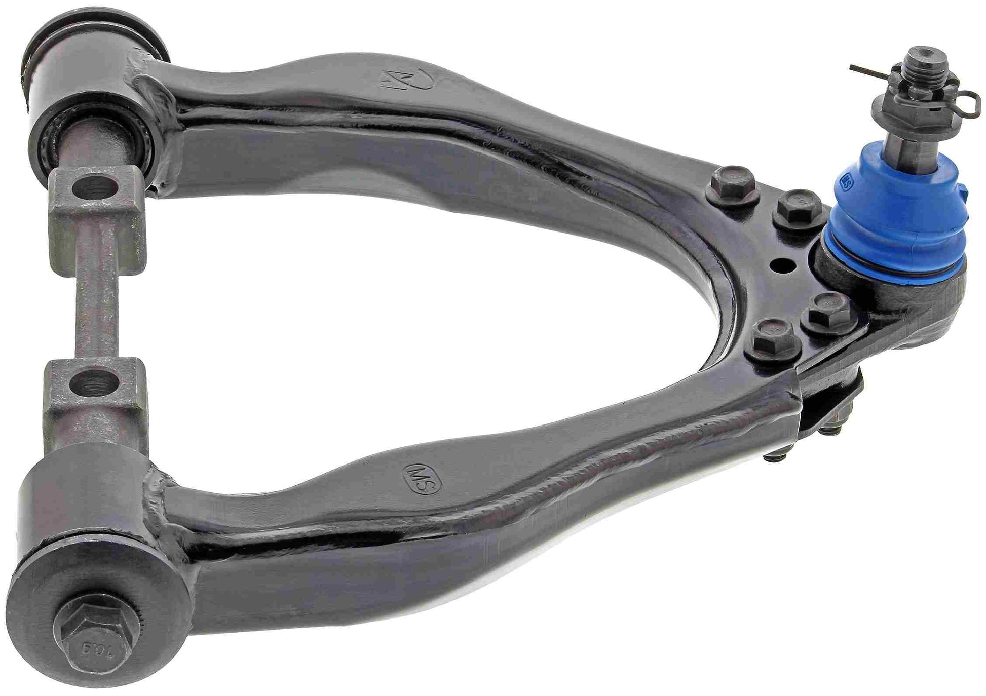 Side View of Front Upper Left Suspension Control Arm and Ball Joint Assembly MEVOTECH CMS861034