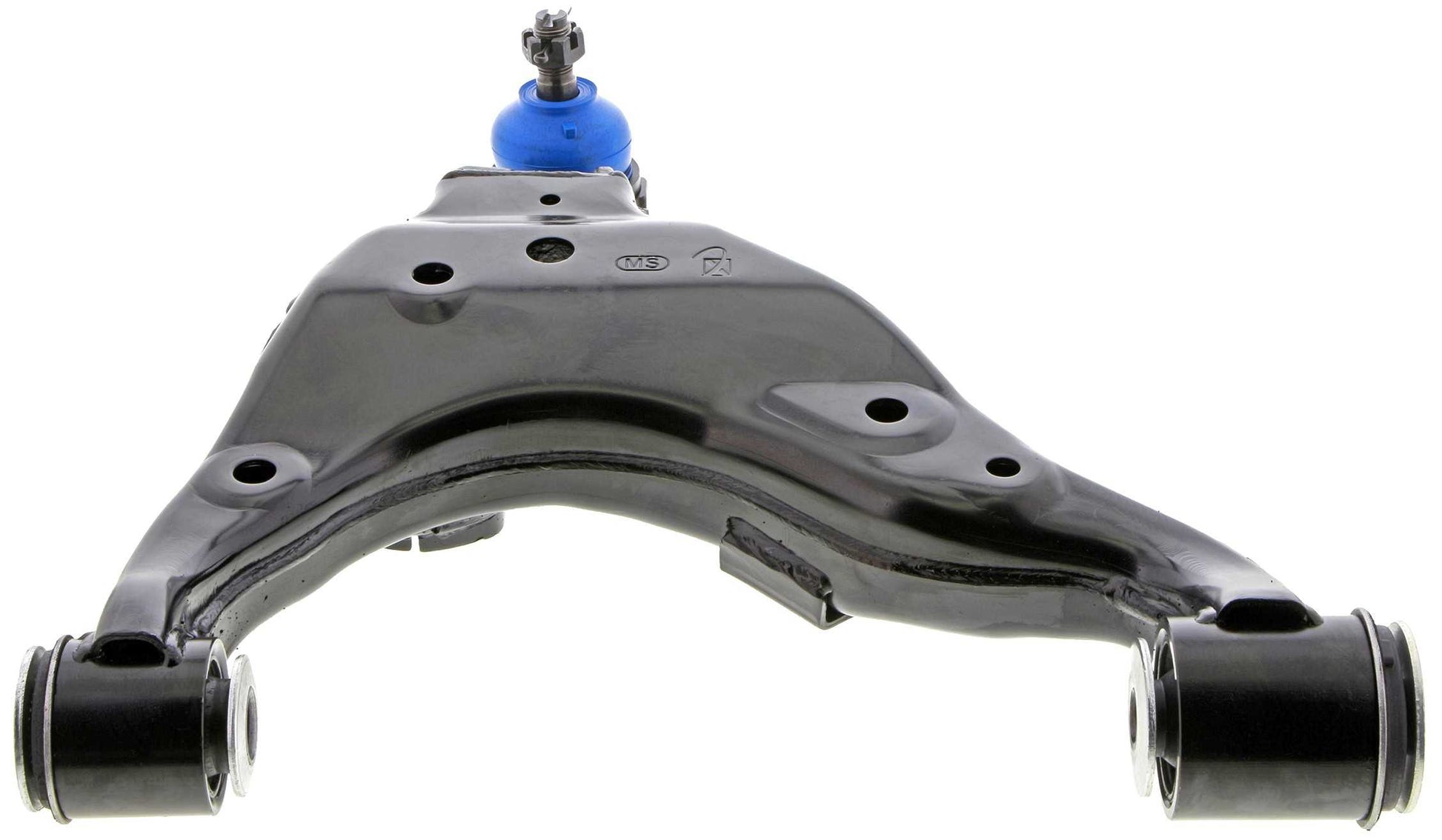 Angle View of Front Left Suspension Control Arm and Ball Joint Assembly MEVOTECH CMS861038