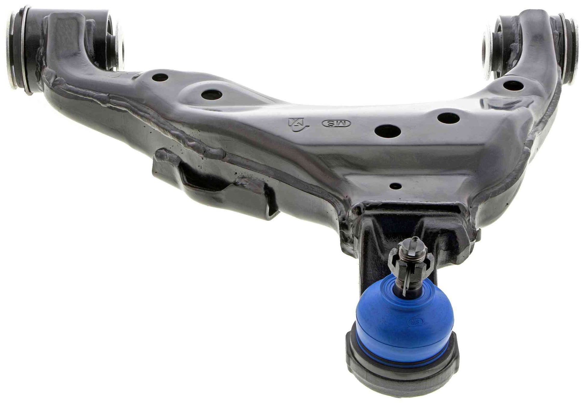 Front View of Front Left Suspension Control Arm and Ball Joint Assembly MEVOTECH CMS861038