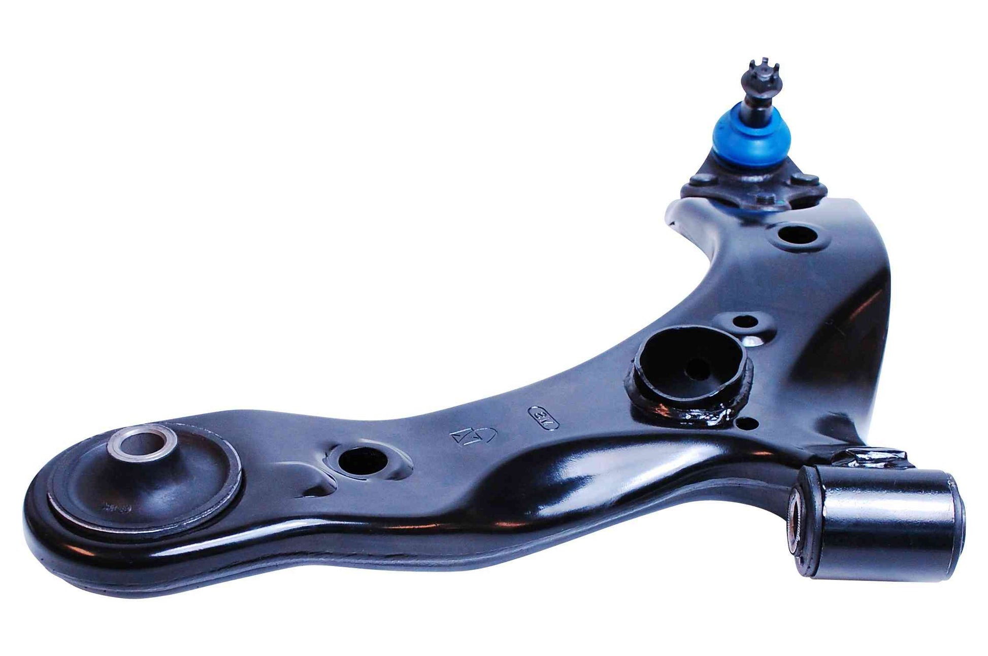 Angle View of Front Left Suspension Control Arm and Ball Joint Assembly MEVOTECH CMS861113