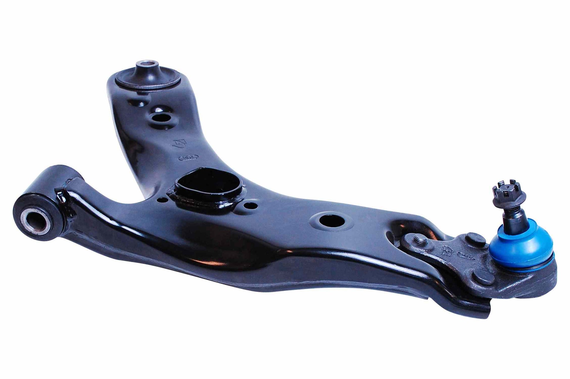 Side View of Front Left Suspension Control Arm and Ball Joint Assembly MEVOTECH CMS861113