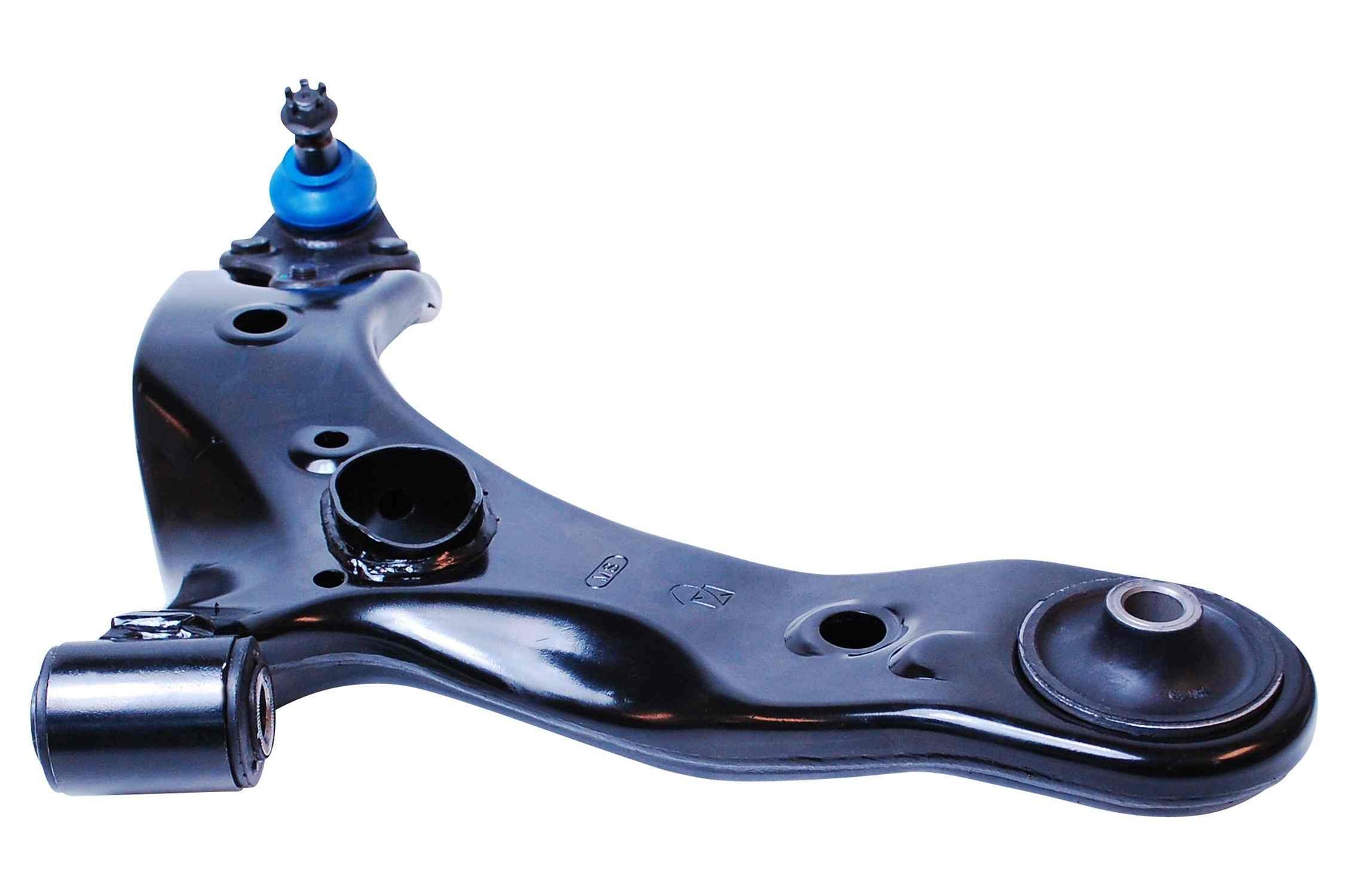 Angle View of Front Right Suspension Control Arm and Ball Joint Assembly MEVOTECH CMS861114