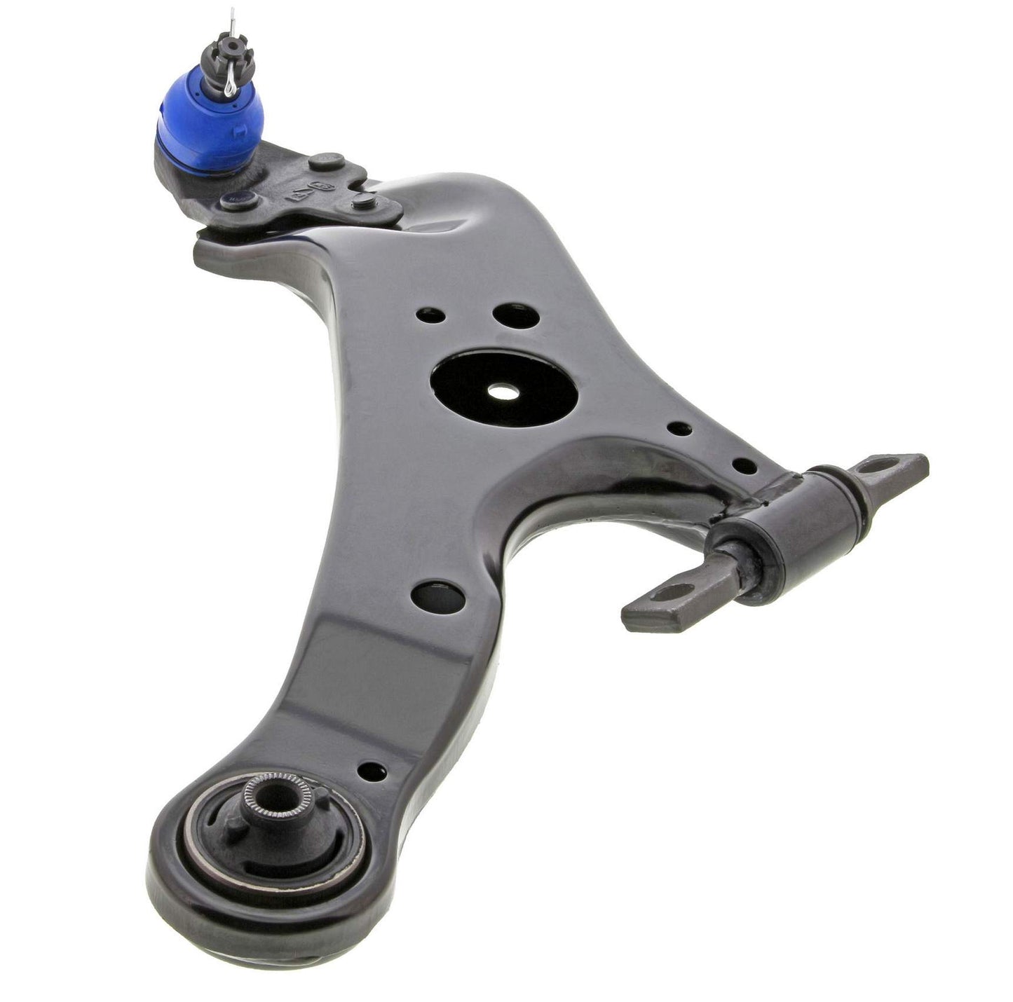 Angle View of Front Left Suspension Control Arm and Ball Joint Assembly MEVOTECH CMS861130