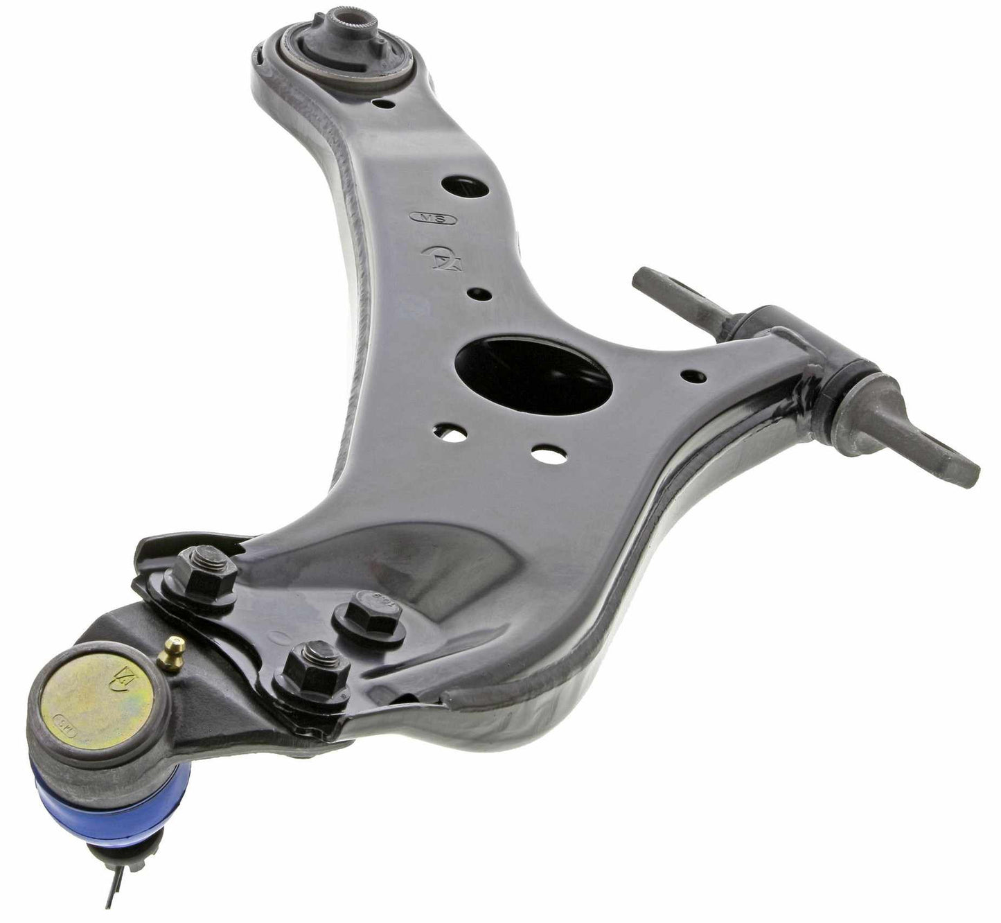 Bottom View of Front Left Suspension Control Arm and Ball Joint Assembly MEVOTECH CMS861130