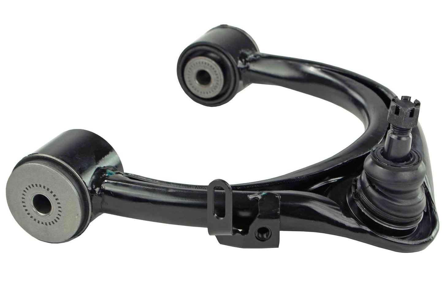 Side View of Front Upper Left Suspension Control Arm and Ball Joint Assembly MEVOTECH CMS86151