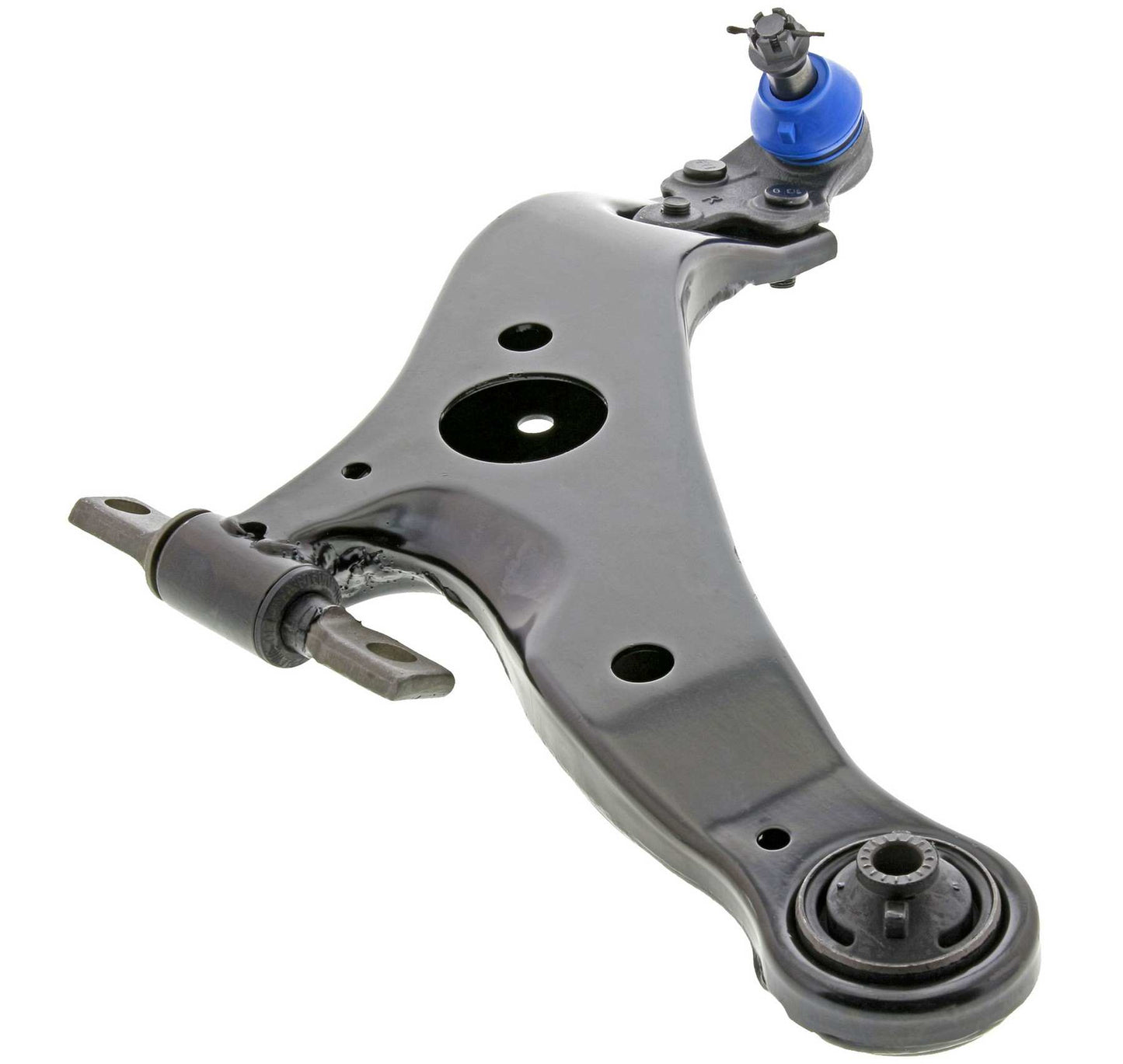 Angle View of Front Right Suspension Control Arm and Ball Joint Assembly MEVOTECH CMS86170