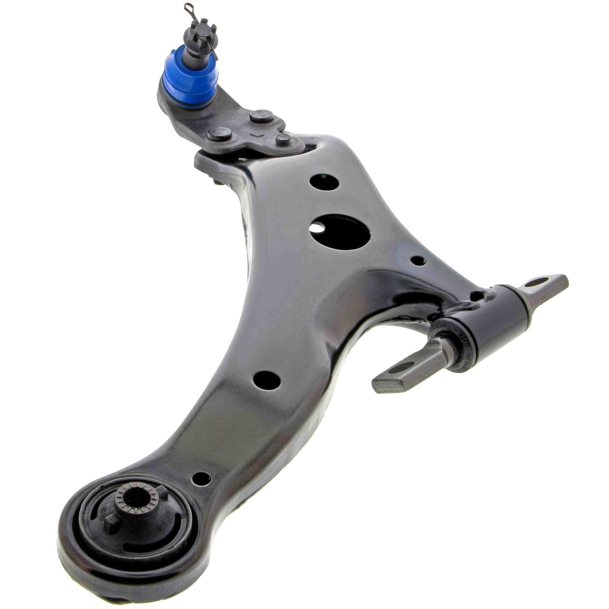 Angle View of Front Left Suspension Control Arm and Ball Joint Assembly MEVOTECH CMS86181