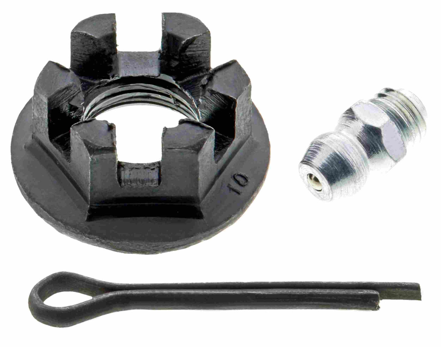 Hardware View of Front Left Suspension Control Arm and Ball Joint Assembly MEVOTECH CMS86181