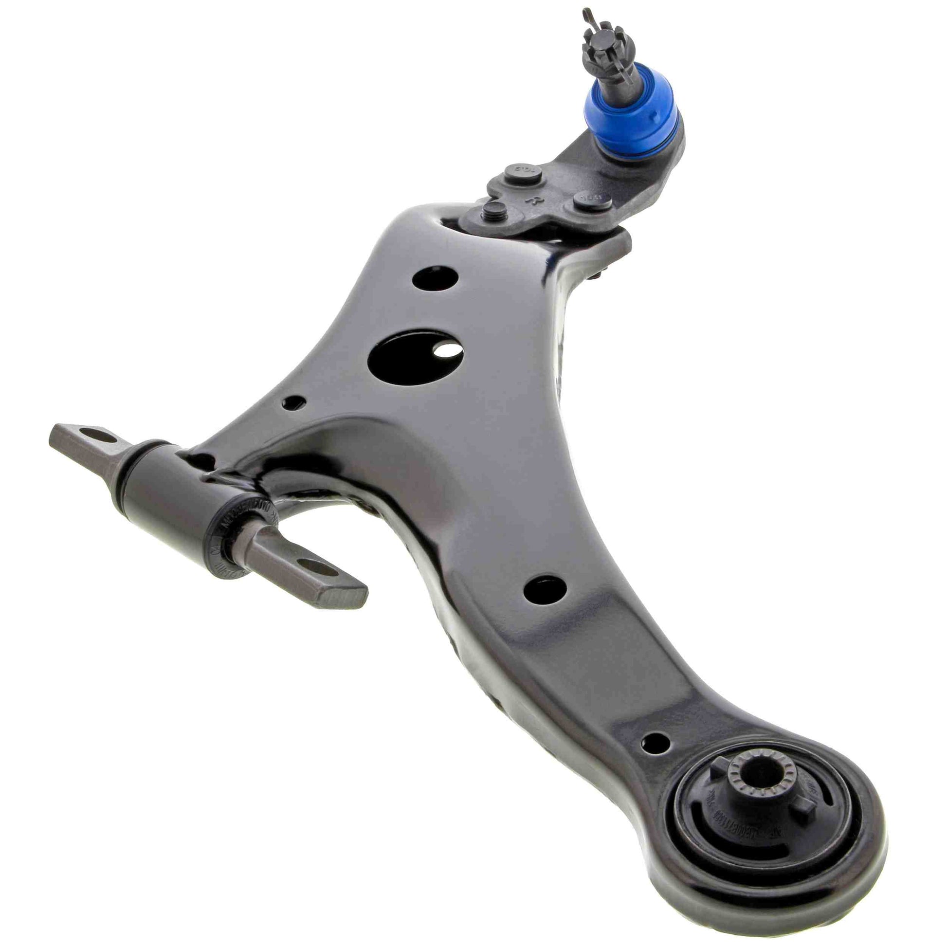 Angle View of Front Right Suspension Control Arm and Ball Joint Assembly MEVOTECH CMS86182