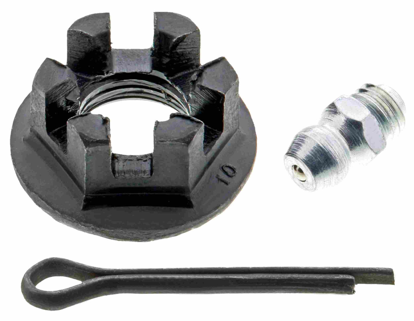 Hardware View of Front Right Suspension Control Arm and Ball Joint Assembly MEVOTECH CMS86182