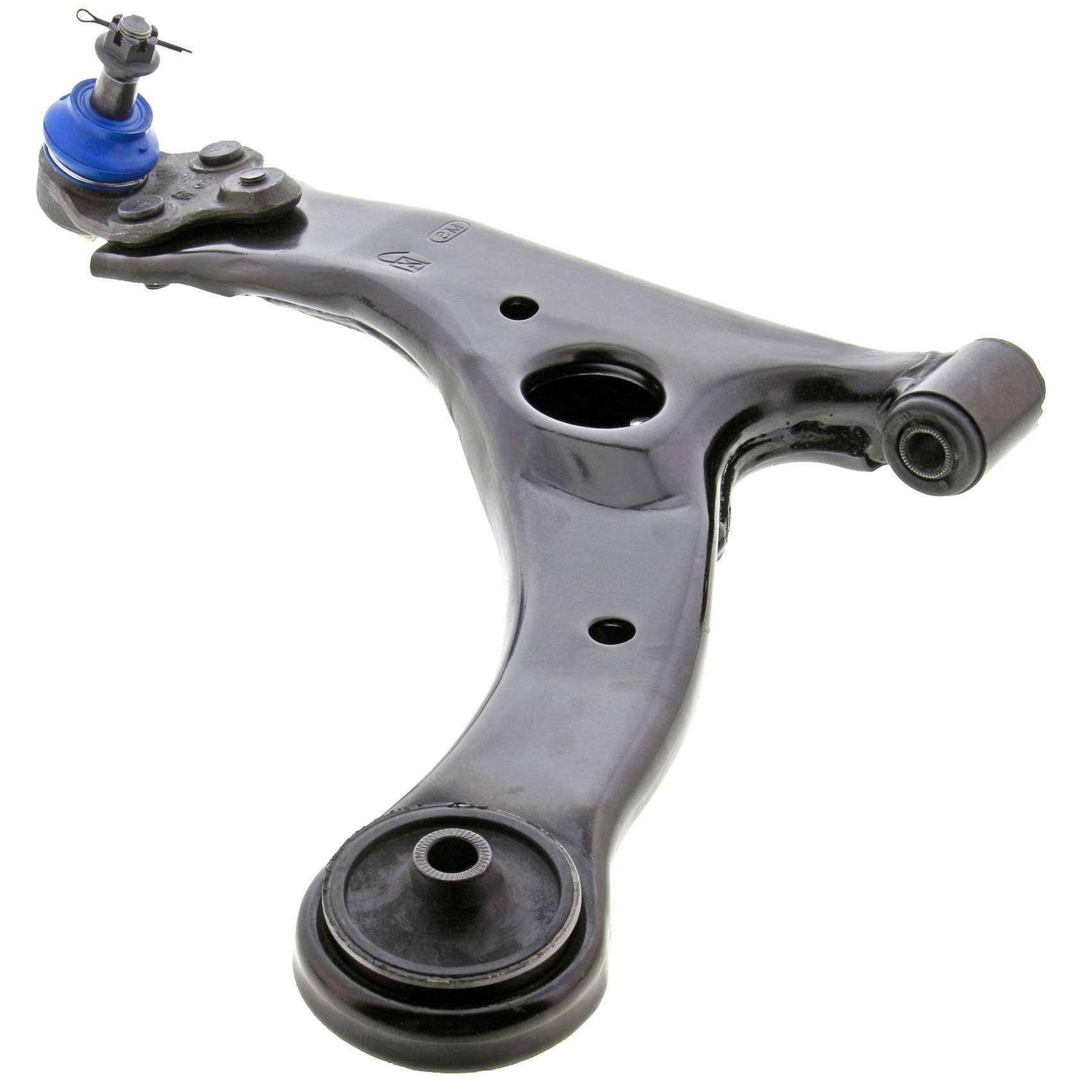 Angle View of Front Left Suspension Control Arm and Ball Joint Assembly MEVOTECH CMS86193