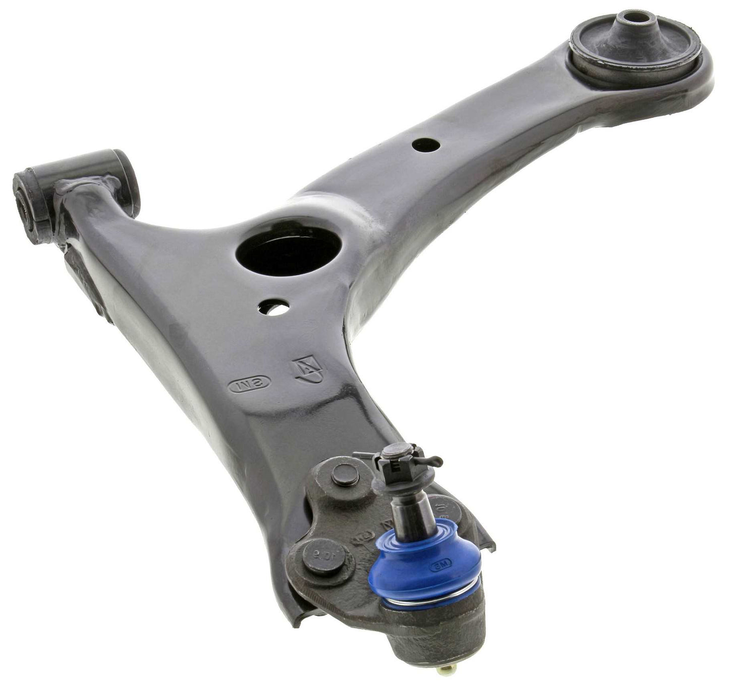 Front View of Front Left Suspension Control Arm and Ball Joint Assembly MEVOTECH CMS86193