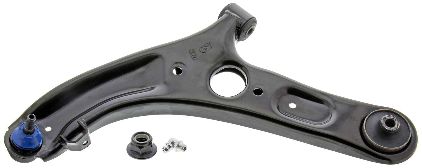 Front View of Front Left Suspension Control Arm and Ball Joint Assembly MEVOTECH CMS901104