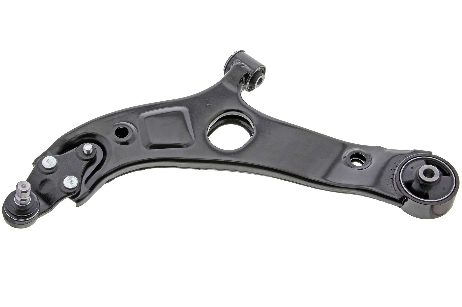 Front View of Front Left Suspension Control Arm and Ball Joint Assembly MEVOTECH CMS901153