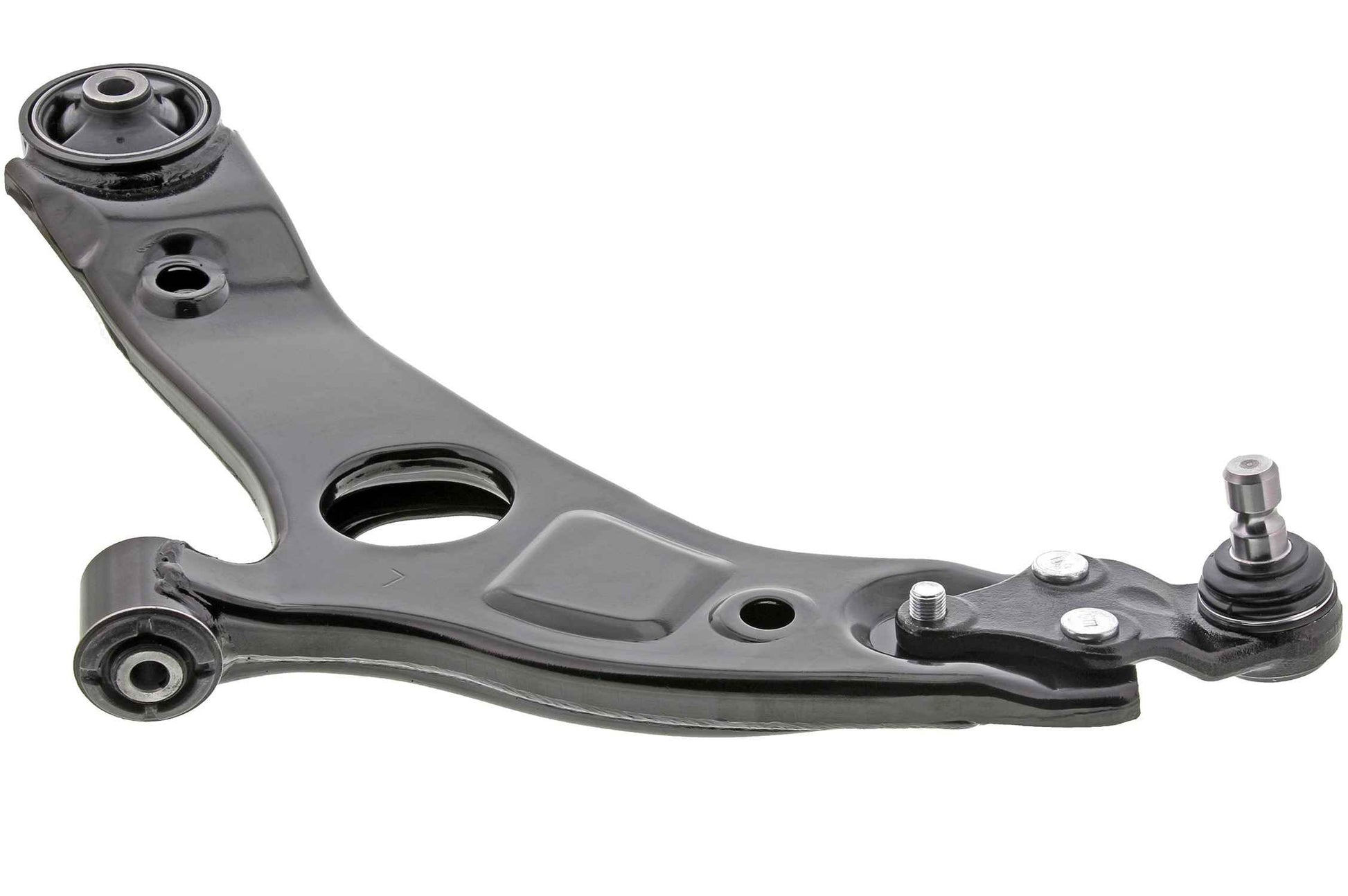 Side View of Front Left Suspension Control Arm and Ball Joint Assembly MEVOTECH CMS901153