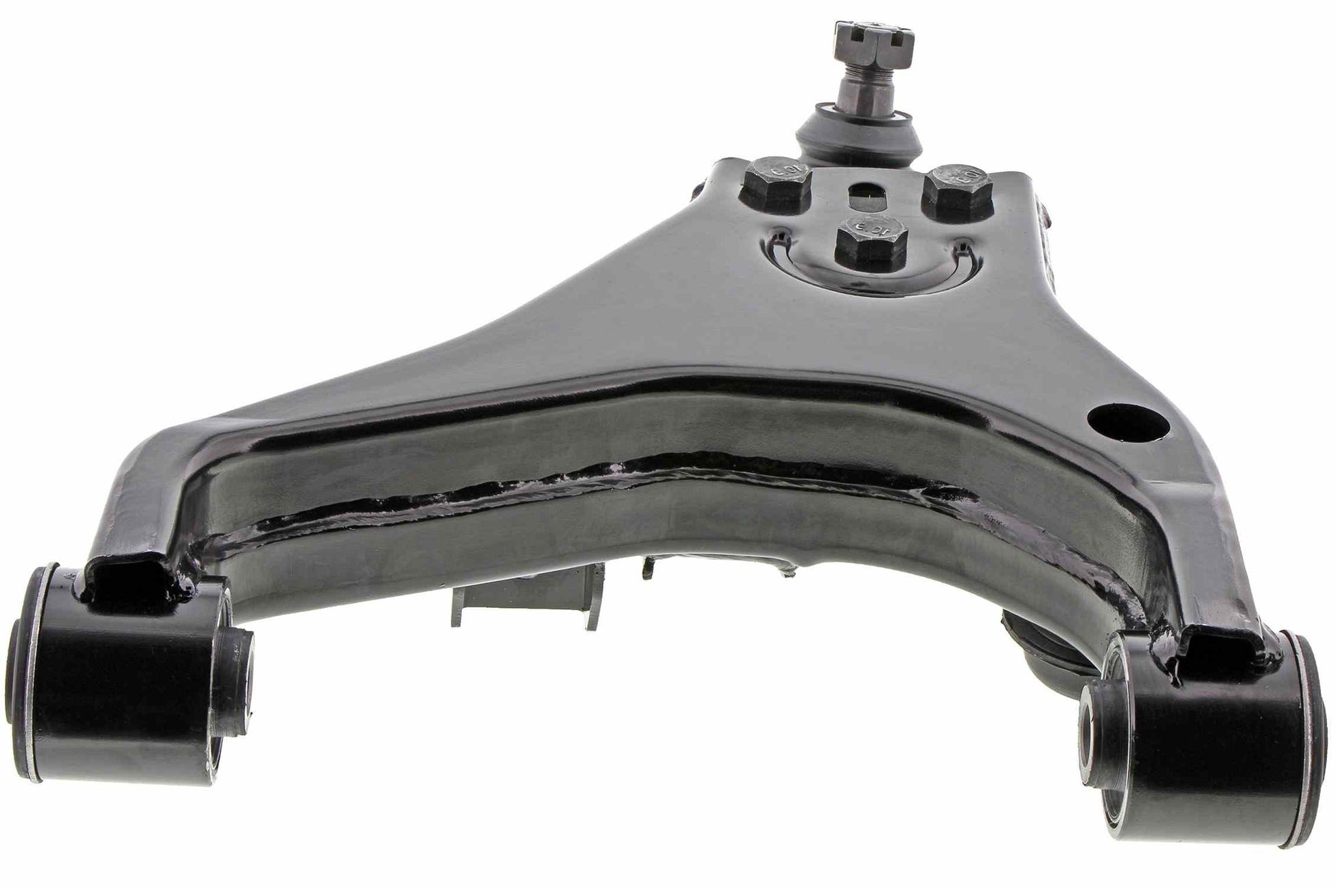 Angle View of Front Left Suspension Control Arm and Ball Joint Assembly MEVOTECH CMS901187