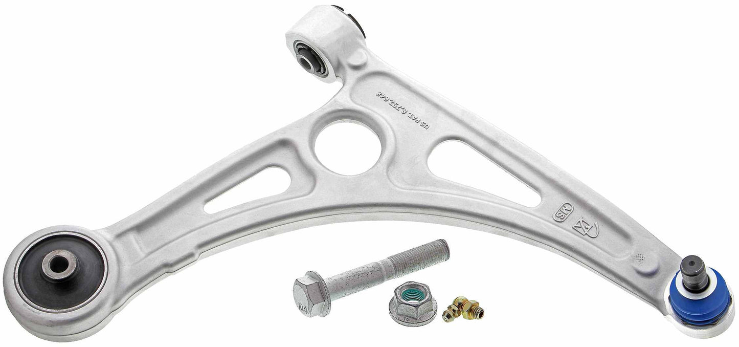 Front View of Front Right Suspension Control Arm and Ball Joint Assembly MEVOTECH CMS901246