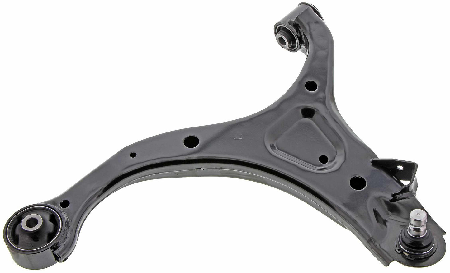 Front View of Front Left Suspension Control Arm and Ball Joint Assembly MEVOTECH CMS90152