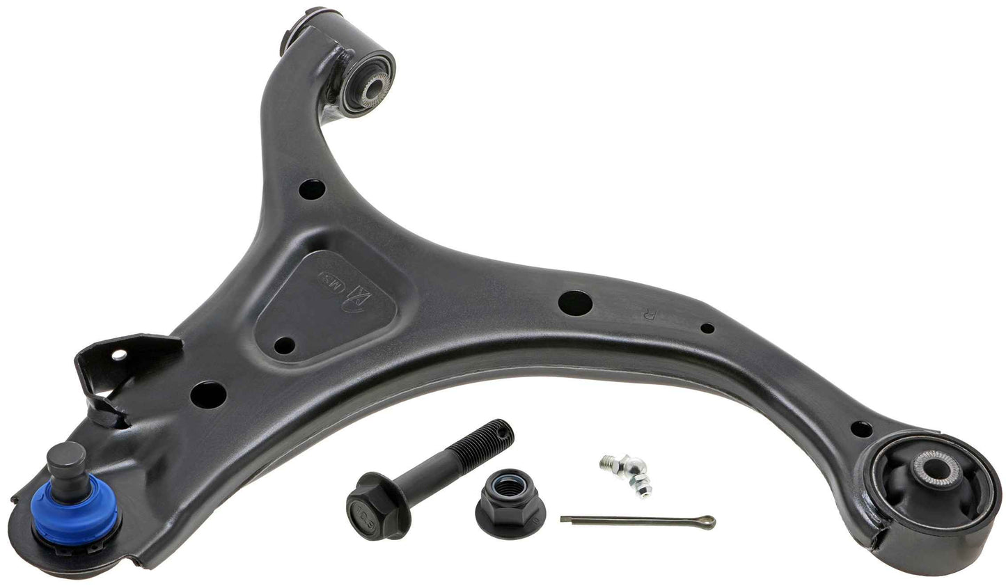 Front View of Front Right Suspension Control Arm and Ball Joint Assembly MEVOTECH CMS90153