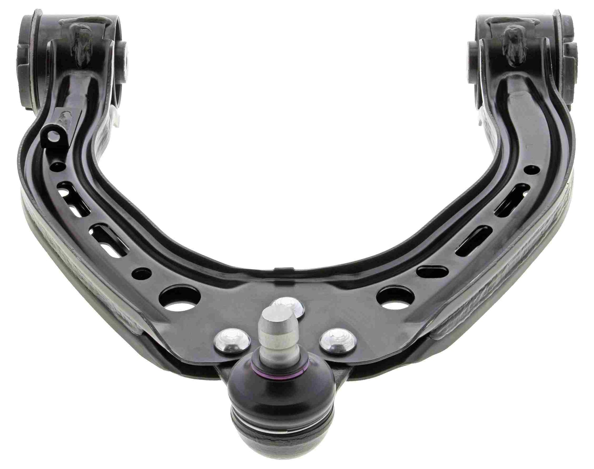 Front View of Front Upper Left Suspension Control Arm and Ball Joint Assembly MEVOTECH CMS95129